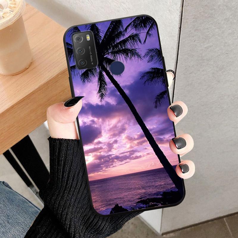 For TCL 20Y 20E Case Black Silicone Bumper Wolf Lions Soft TPU Covers for TCL 20E 6125F Funda Coque TCL20Y 20 Y 6156D Shells
