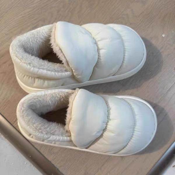 Fashion Men's Women Cotton Slippers Winter Plush Warm Slippers Non Slip Couple Home Cotton Slippers Winter Thick Furry Plush Ankle Boots