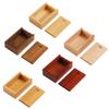 5PCS Solid Natural Wood Unfinished Storage Box With Sliding Top For Necklace Ring Gift Box USB Decorative Gift Wooden Case Box