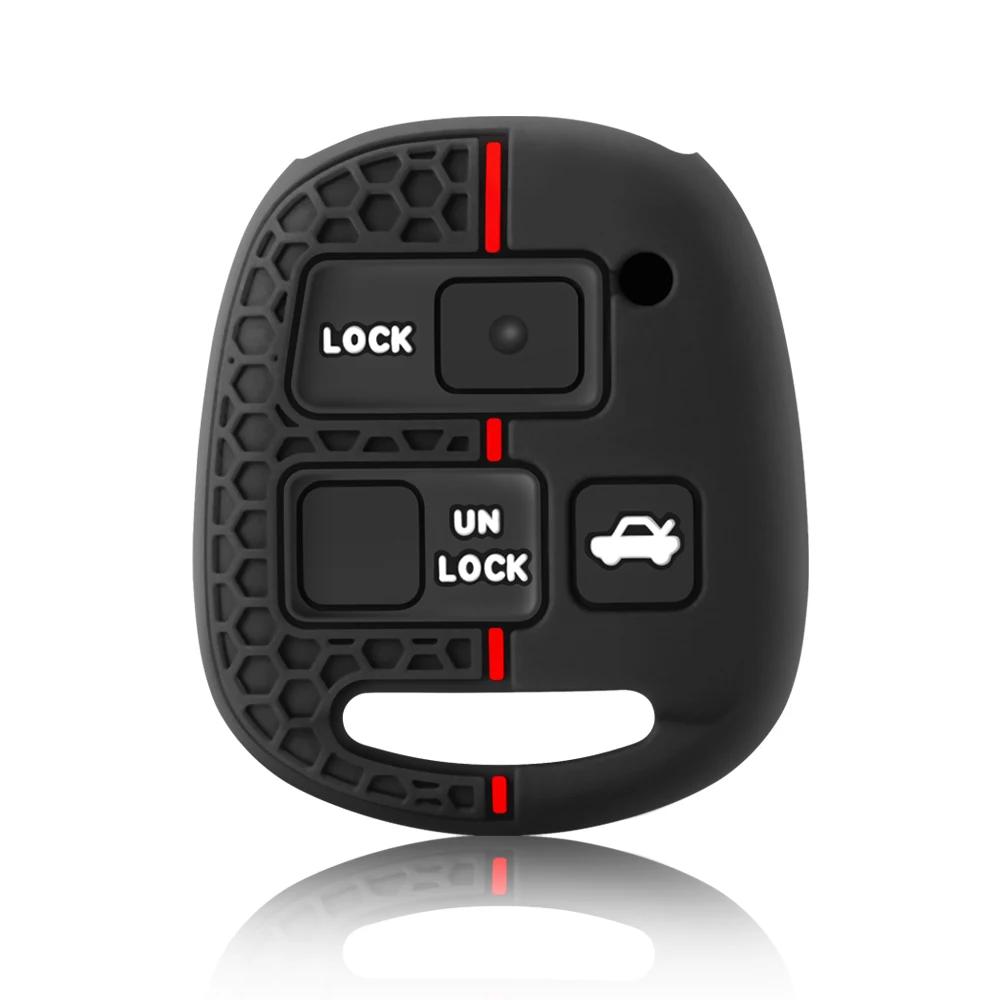 Silicone Car Remote Key Case Holder Key Cover For Toyota FJ Cruiser Land Yaris Echo For Lexus ES GS LS IS RX SC LX RX400h