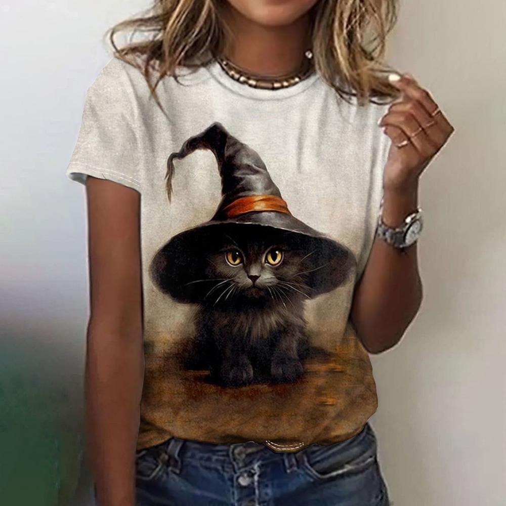 Funny Dog Pattern T-Shirt For Women Cute Animal 3d Printed T Shirts Summer Fashion Oversized Tees Short Sleeves Round Neck Tops