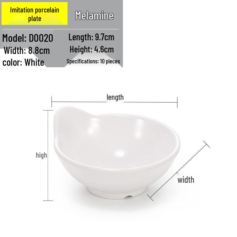 Melamine Three-Compartment Dumpling Plate