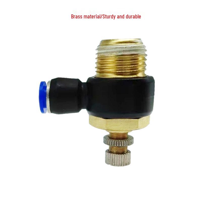 SL Throttle Valve L-Type Male Thread Pneumatic Quick Push-In Fitting, SL6-01/8-0210-03, Pneumatic Component.