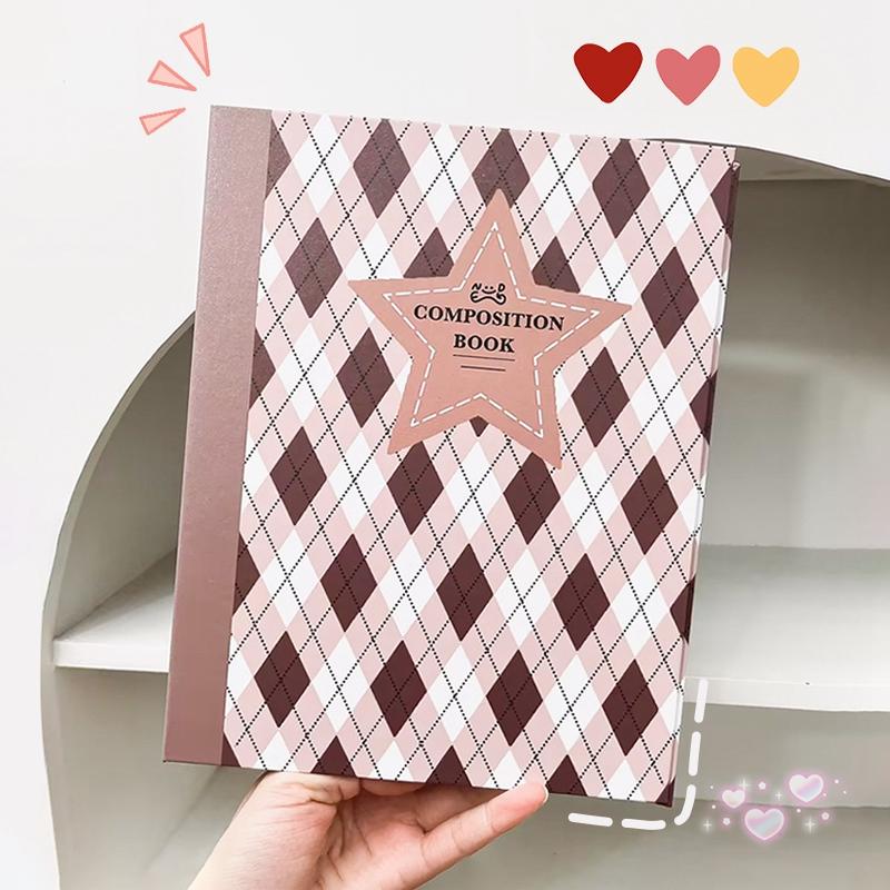 A5 Plaid Pattern Binder Cover Kpop 3 Inch Photo Card Album Idol Picture Poka Scrapbook Storage Book Replace Inner Pages Supplies