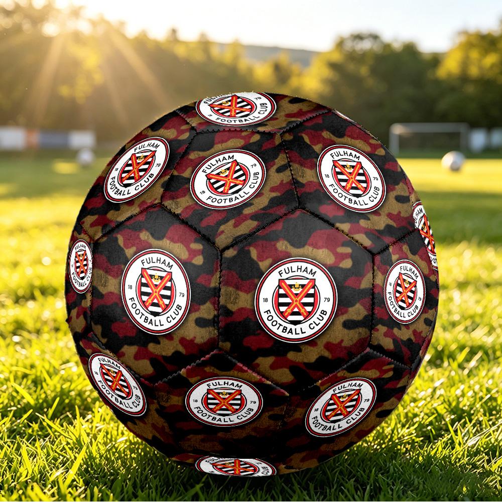 Ballon de Football Imprimé Fulham Football Taille 5, Ballon de Football Anti-Dérapant pour Match Adulte Souvenir pour les Fans de Football