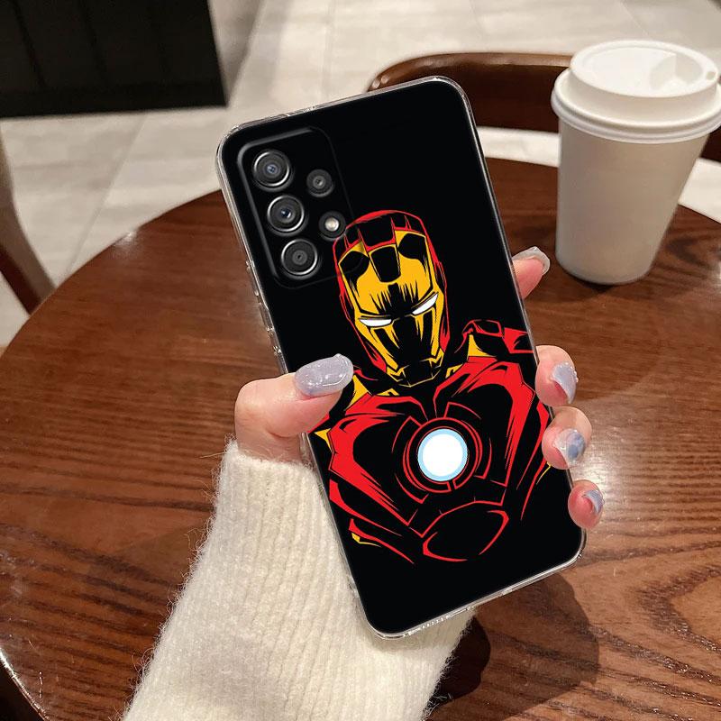 Marvel Ironman Cool Clear Case For Samsung Galaxy A57 A37 A56 A36 Cases A55 A54 A35 A26 A07 A17 A16 A06 A36 A15 Shockproof Cover