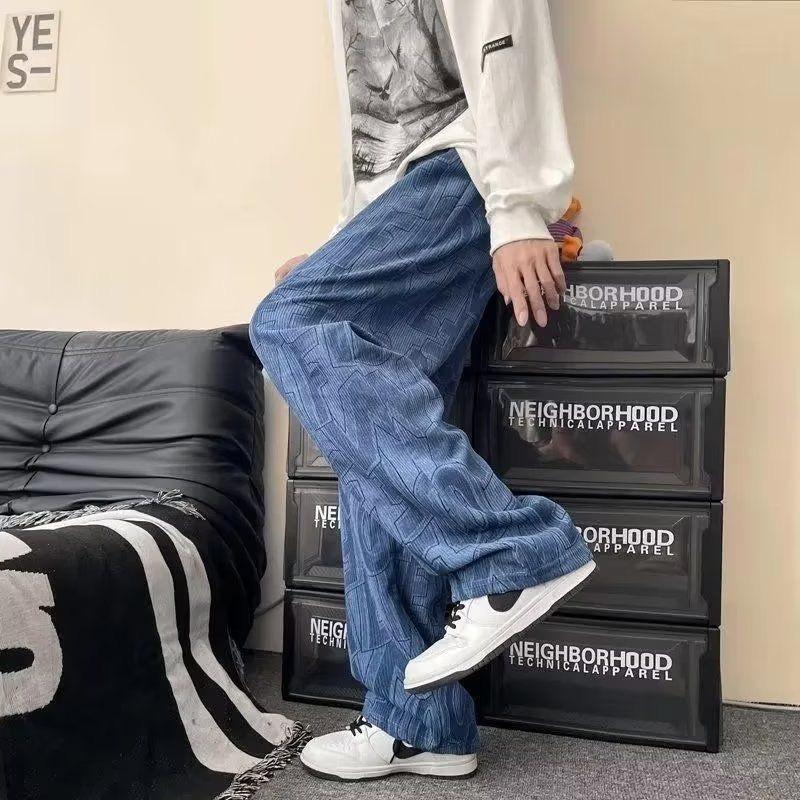 Men's Casual Straight-Leg Loose Wide-Leg Pants - Spring/Autumn Collection