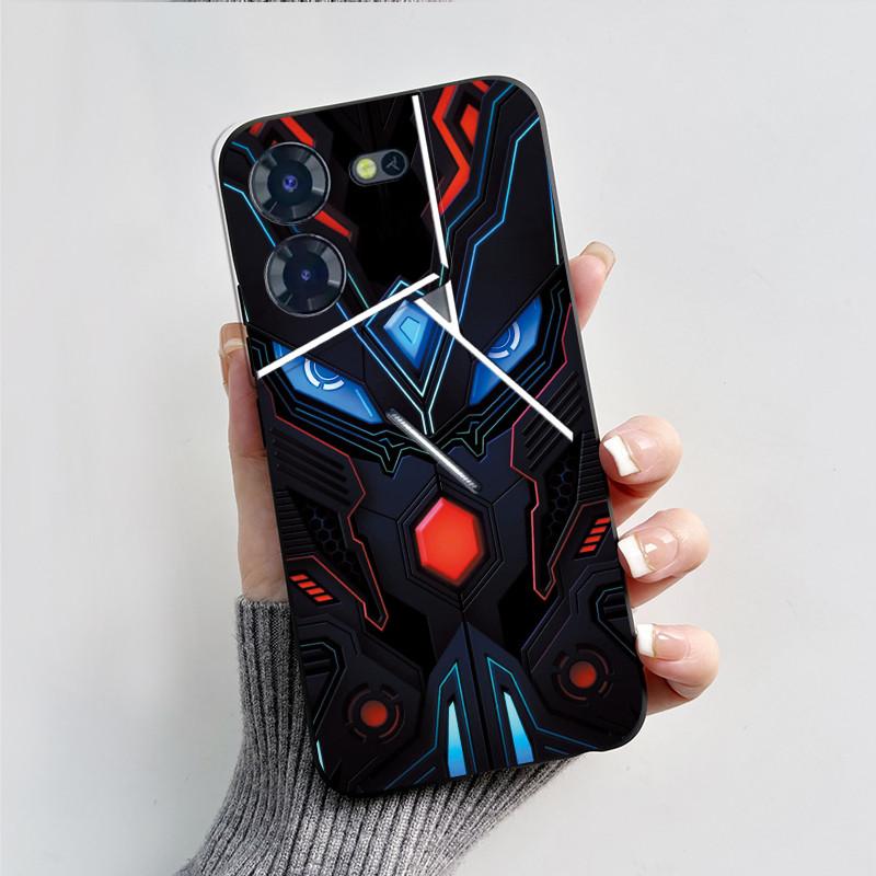 For Tecno Pova 5 Pro Case Cover Shockproof Black Wukong Phone Cases For Tecno Pova 5 Silicone Back Cover Pova5 Pro Bumper Fundas