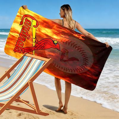 St. Louis Cardinals Logo Print Beach Towel, Large Soft Quick Dry Towel for Beach Camping Swimming