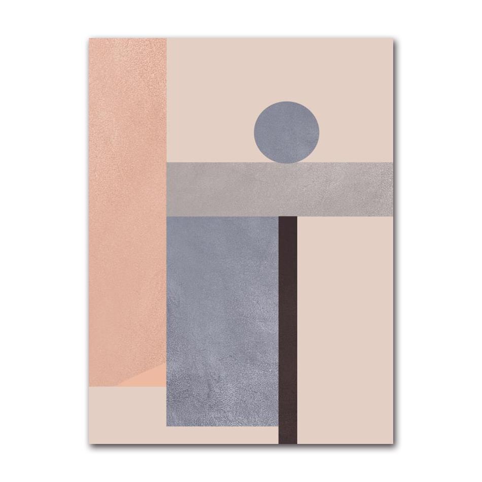 Art Pictures for Living Room Decorative Poster Modern Nordic Decoration Home Canvas Painting Geometric Yellow Abstract Wall