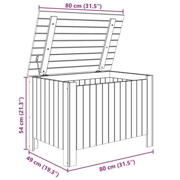 VidaXL Boîte de rangement avec couvercle RANA bois massif de pin, boîte à couverture, coffre de rangement, boîte de 4002329