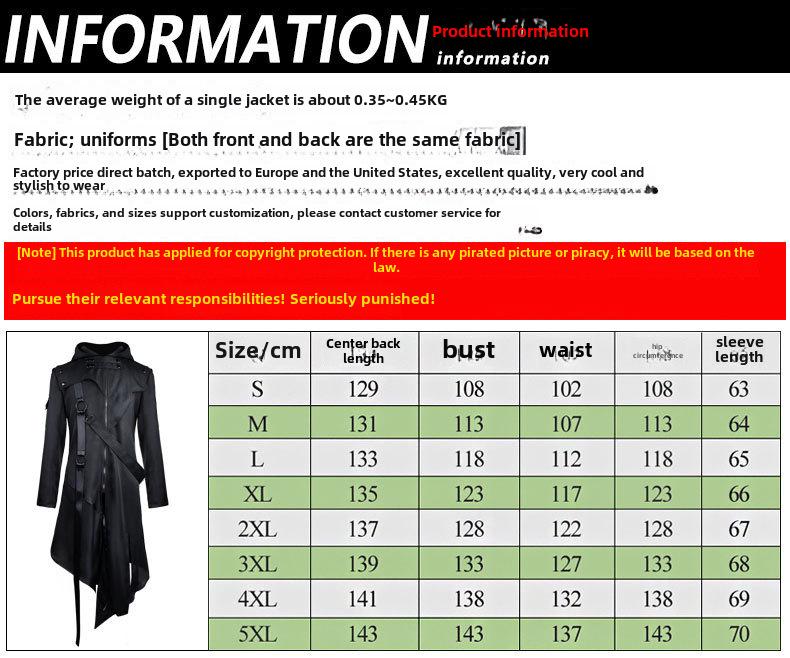 Pelerină de Vrăjitor Medieval Unisex și Robă de Călugăr pentru Halloween