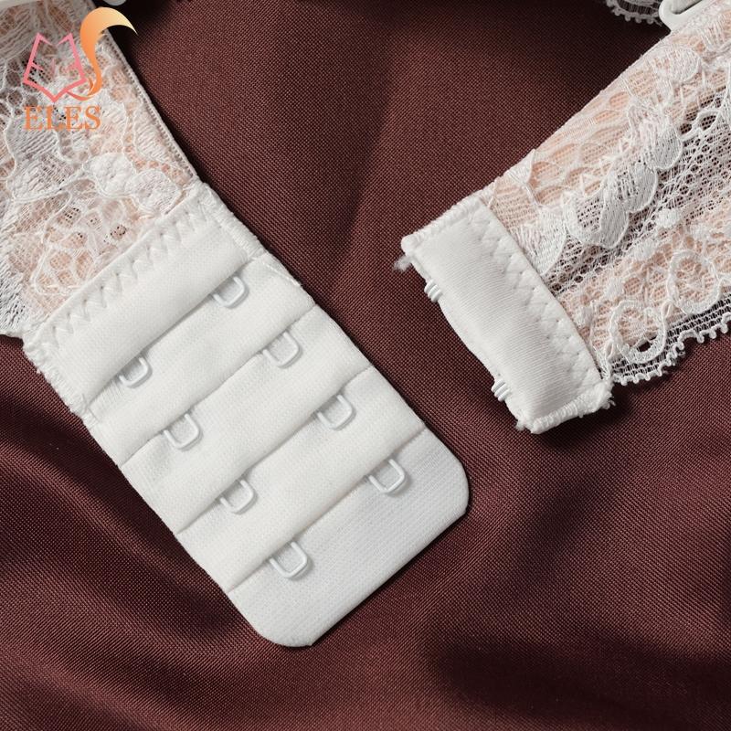 Blommig Spets Push Up BH för Kvinnor Sexig Bygel Vadderad Bralette Justerbara Axelband Plus Size Underklädes-BH
