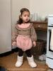 2025 Winter Kids' Korean-Style Lambswool Padded Clothing Set for Girls - Cute and Warm