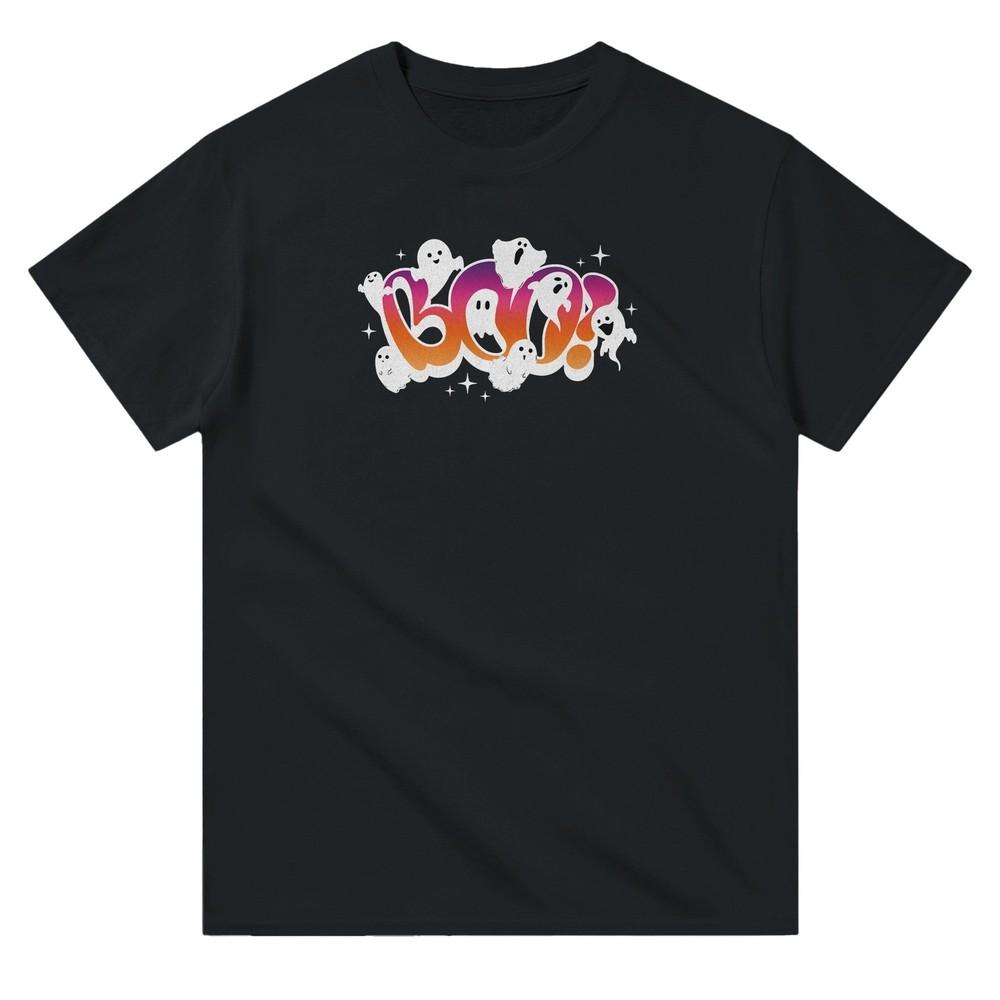 Boo Halloween T-Shirt - Heavyweight Cotton Crewneck with Classic Fit and Durable Unisex T-Shirt XXXL