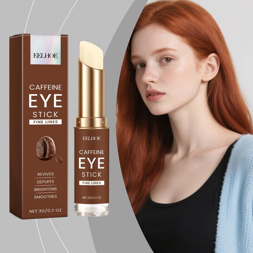 EELHOE Caffeine Eye Cream Stick - Gentle, Brightening, Moisturizing Eye Cream for Daily Application and Massage,Your Eyes with Cream