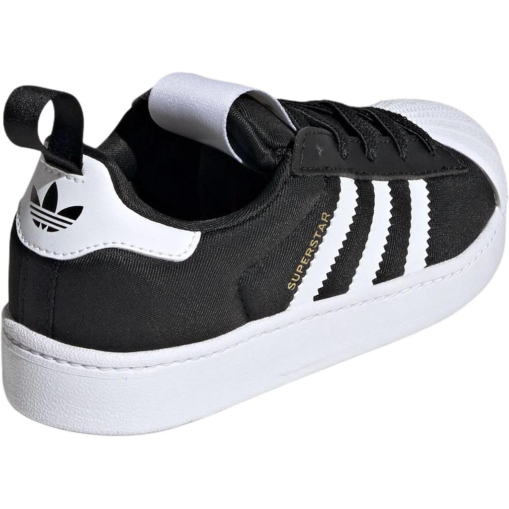 adidas Originals Superstar Quickon Comfortable Fit Low Top Kids Skate Shoes Kids Sneaker Black White KK2176