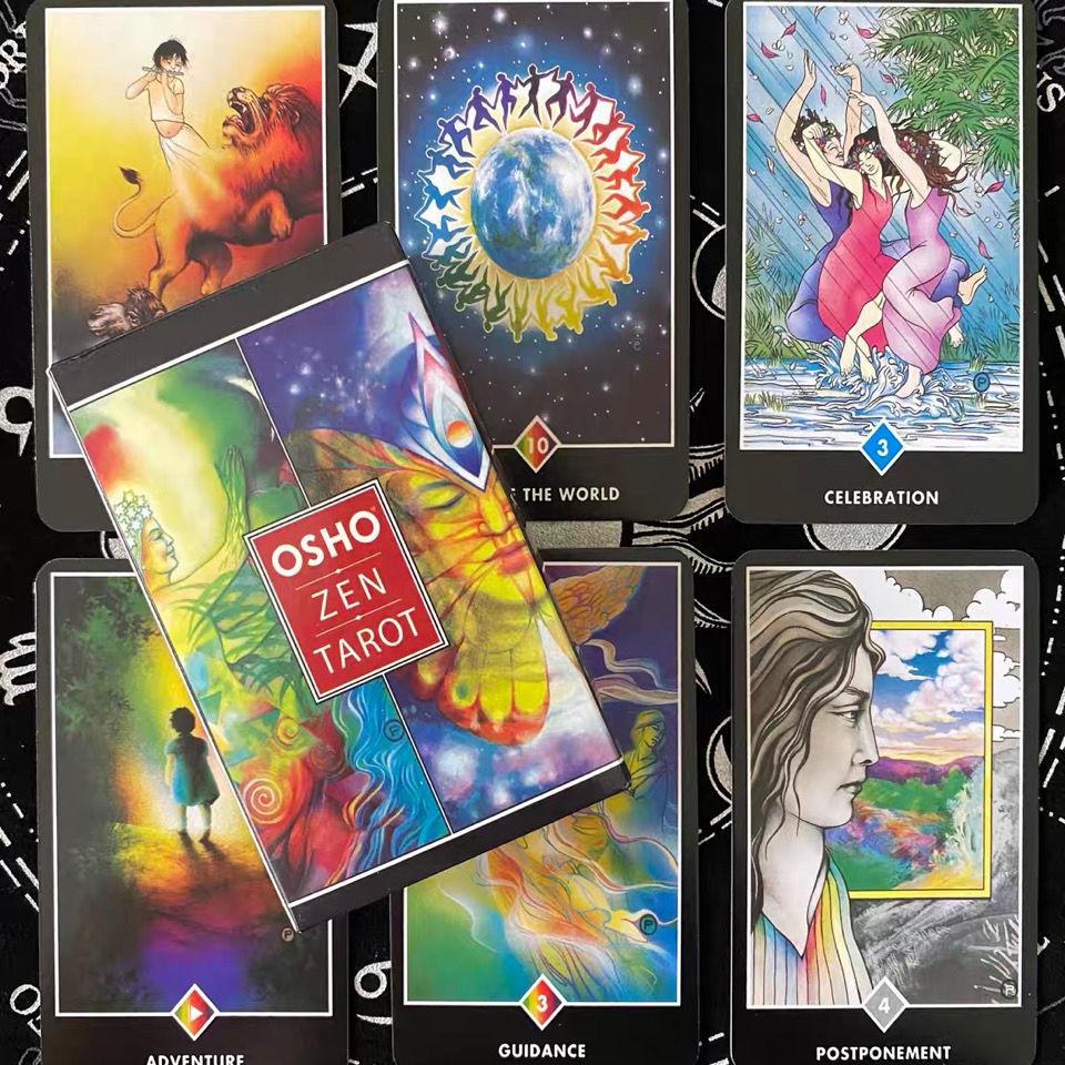 Cărți Tarot Zen Osho Un Pachet Oracol cu 79 de Cărți Ediție Divinație Viziuni Jocuri de Societate