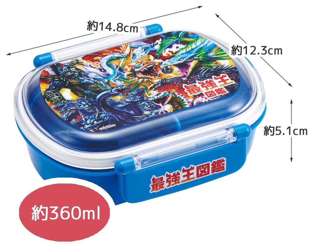 Skater Lunch 1 with Perfect for Filling Side Made in Kids' Box, Tier, 360ml, Inner, Dome-Shaped, Dishes, Antibacterial, Japan, QAF2BAAG-A