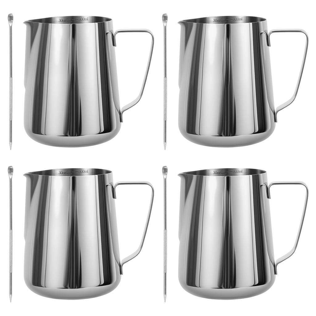 350ml/900ml Coffee Milk Frothing Jug Stainless Steel Milk Pitcher Kit Latte Art Milk Frother Pitcher Milk Pot Coffee Accessories