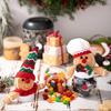 Christmas Candy Gift Box Transparent Storage Jar For Cookies Snacks Gingerbread Man Food Container Kids New Year Decoration
