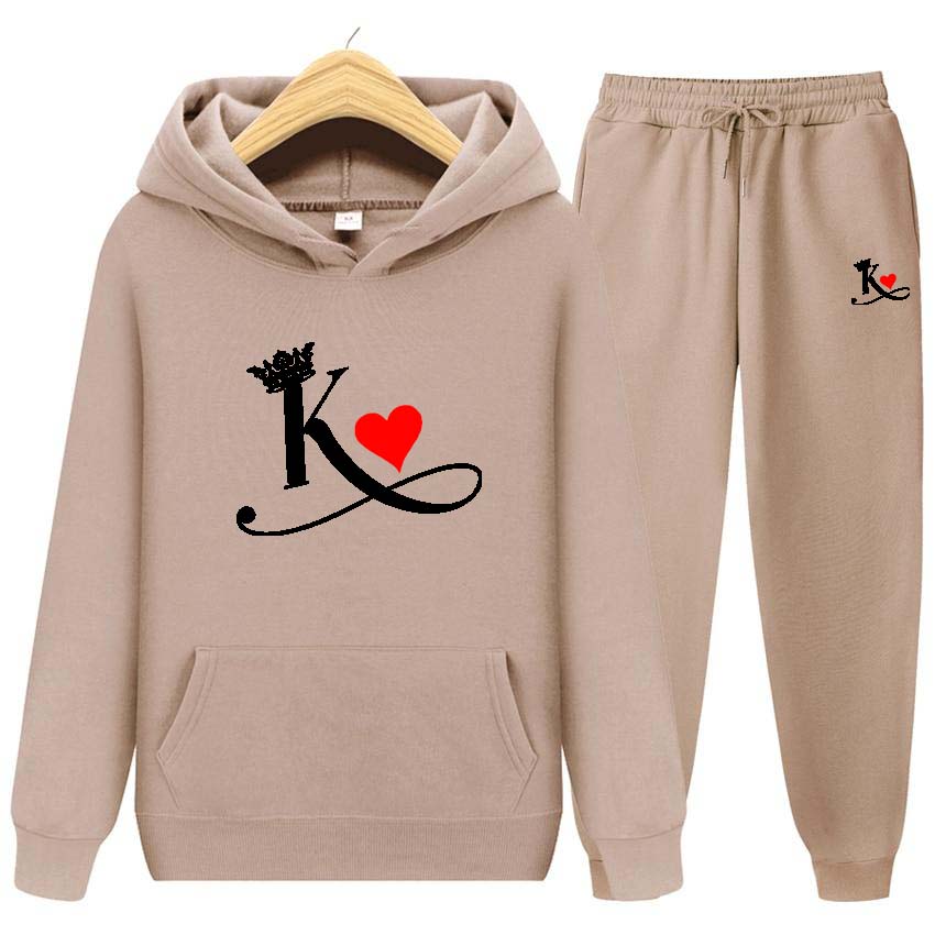 Pánské soupravy Mikina s potiskem K Sportovní souprava Tepláková souprava 2dílná souprava Mikina+kalhoty Pánská tepláková souprava Zimní souprava Sportovní