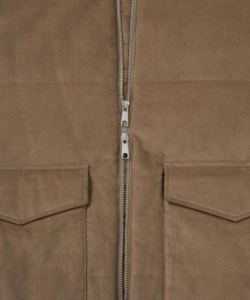 West Grand Boulevard Porcelain Corduroy Padded Vest Taupe