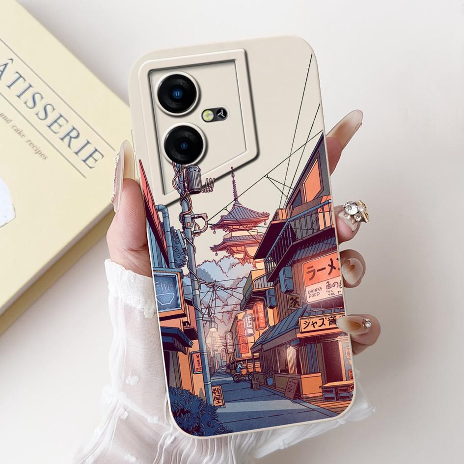 For Tecno Pova Neo Case LE6 LE6h Shockproof Cover Lovely Astronaut Liquid Silicone Bumper For Tecno Pova Neo 3 LH6n PovaNeo Etui