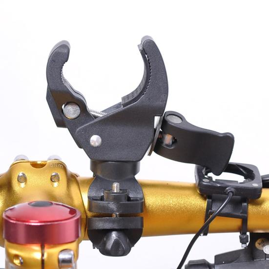 Bike Torch Mount Quick Release 90 Degree Rotating Universal Bicycle Handlebar LED Flashlight