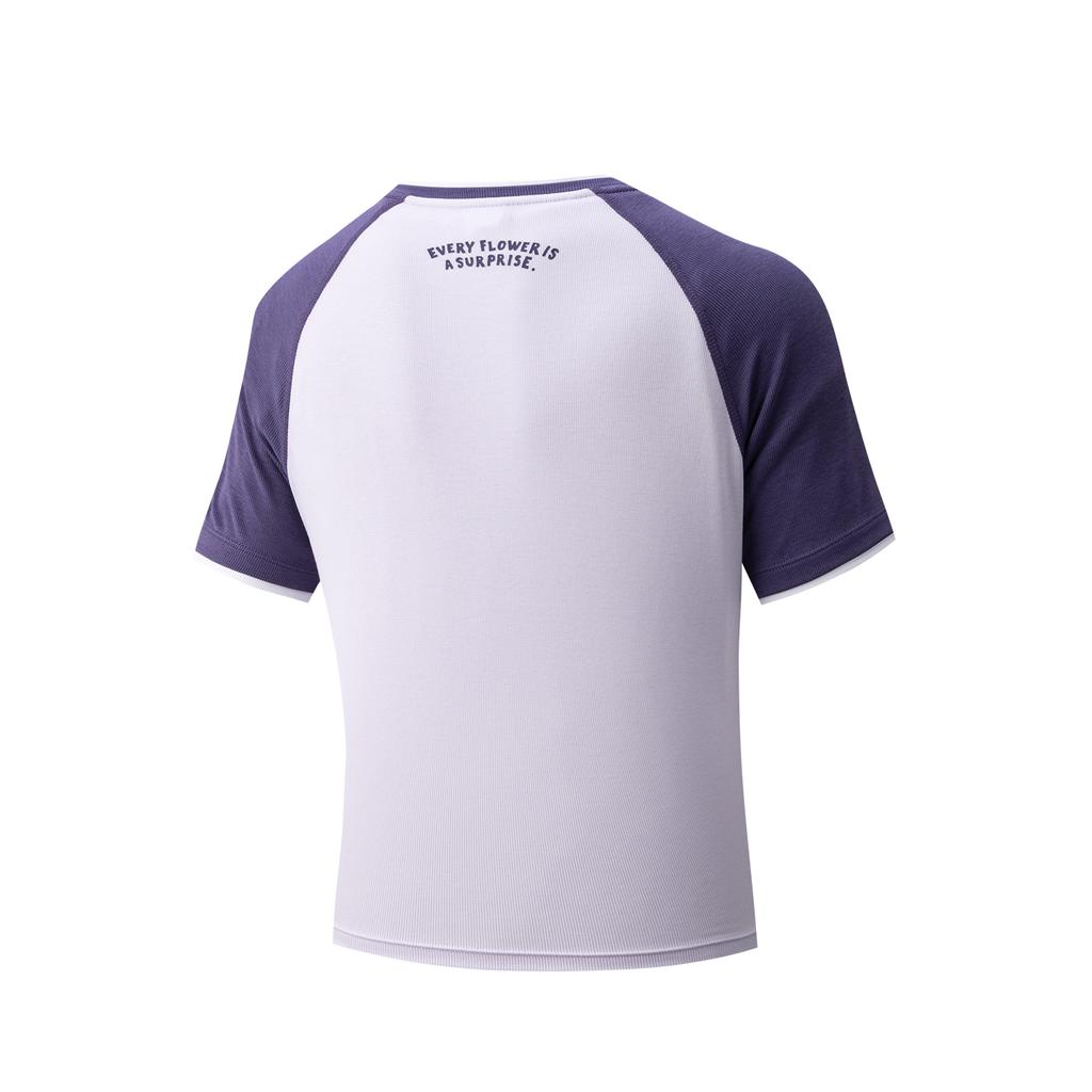 Anta Cross-Border Collaboration Lifestyle Series Breathable Womens Short Sleeve Knitted Top Summer 2026 T-Shirt Women tops Misty-Purple 162628133-2