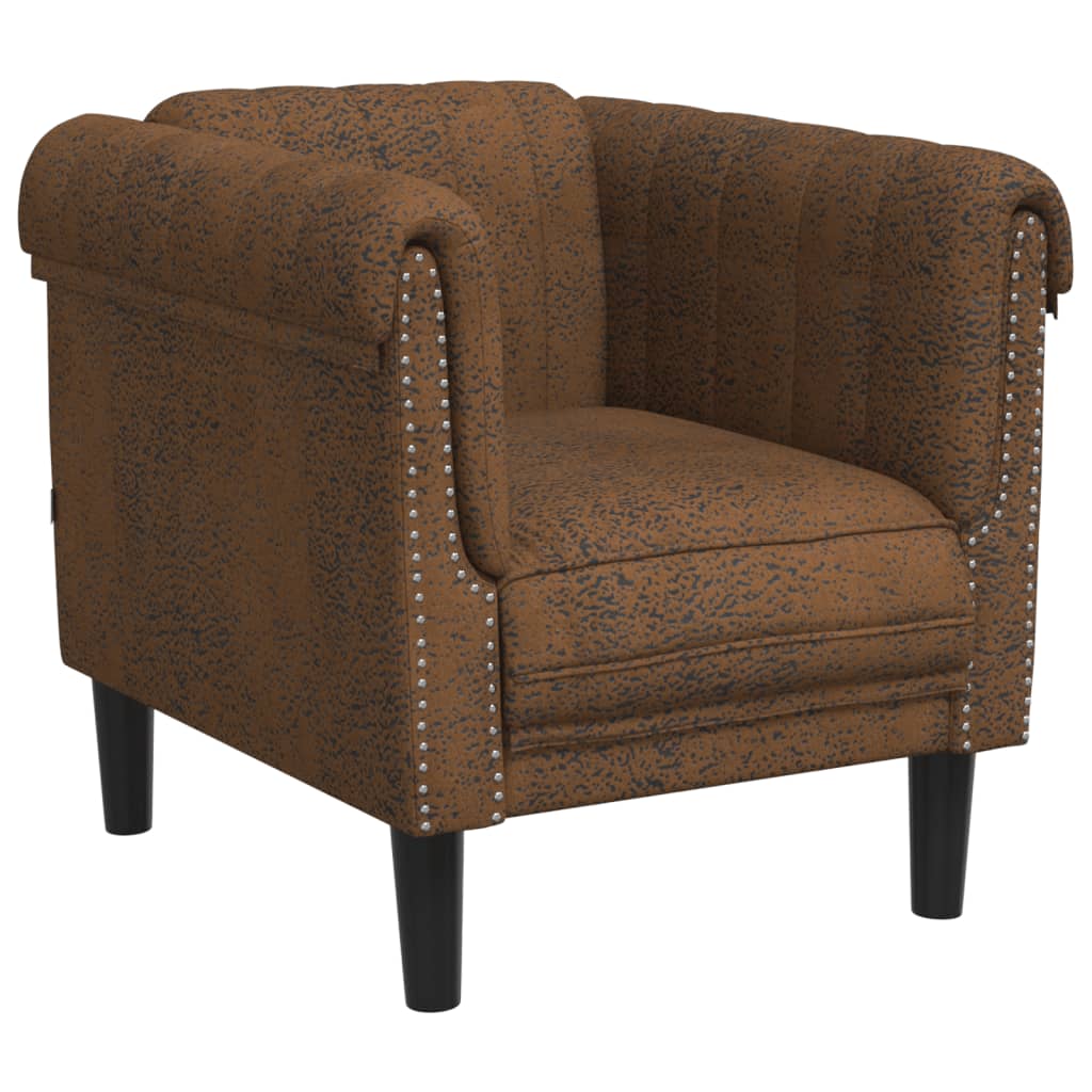 3 Piece Sofa Set in Brown Velvet
