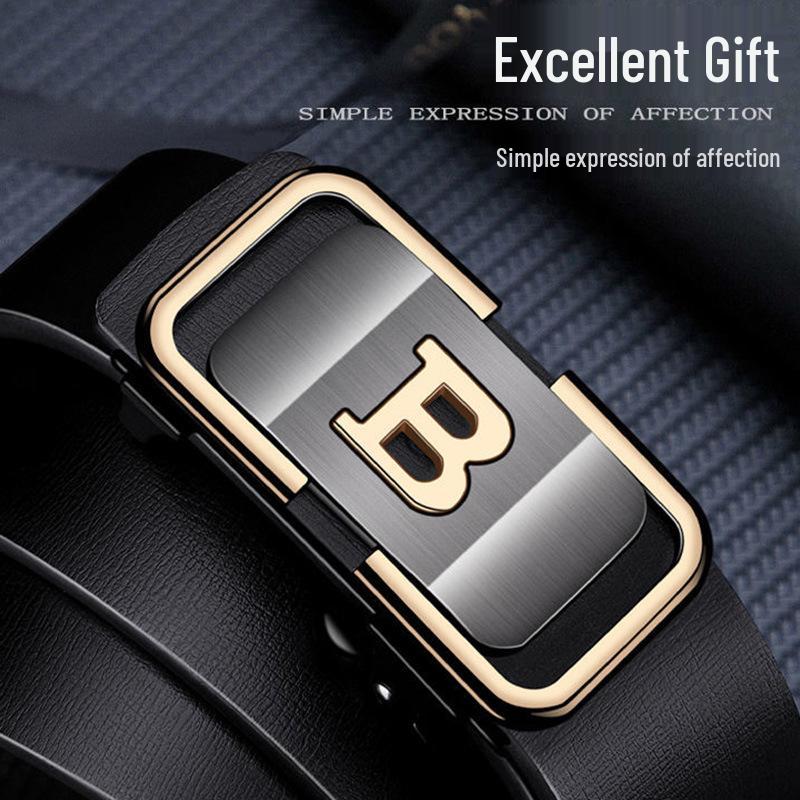 

Подарочная коробка: Мужской деловой/повседневный ремень без зубцов с автоматической пряжкой 110 cm