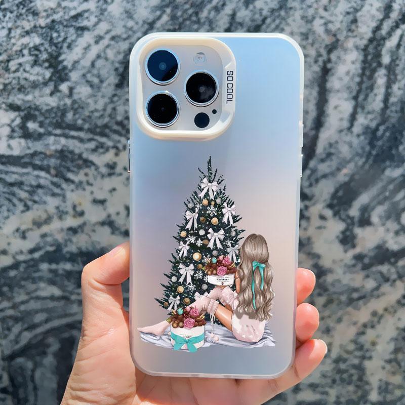 

Fashion Beautiful Girl Case For iPhone 16 15 14 Plus Pro Max 13 Mini Pro Max 12 Pro Max 11 Shockproof Matte Laser Back Covers iphone 13Mini