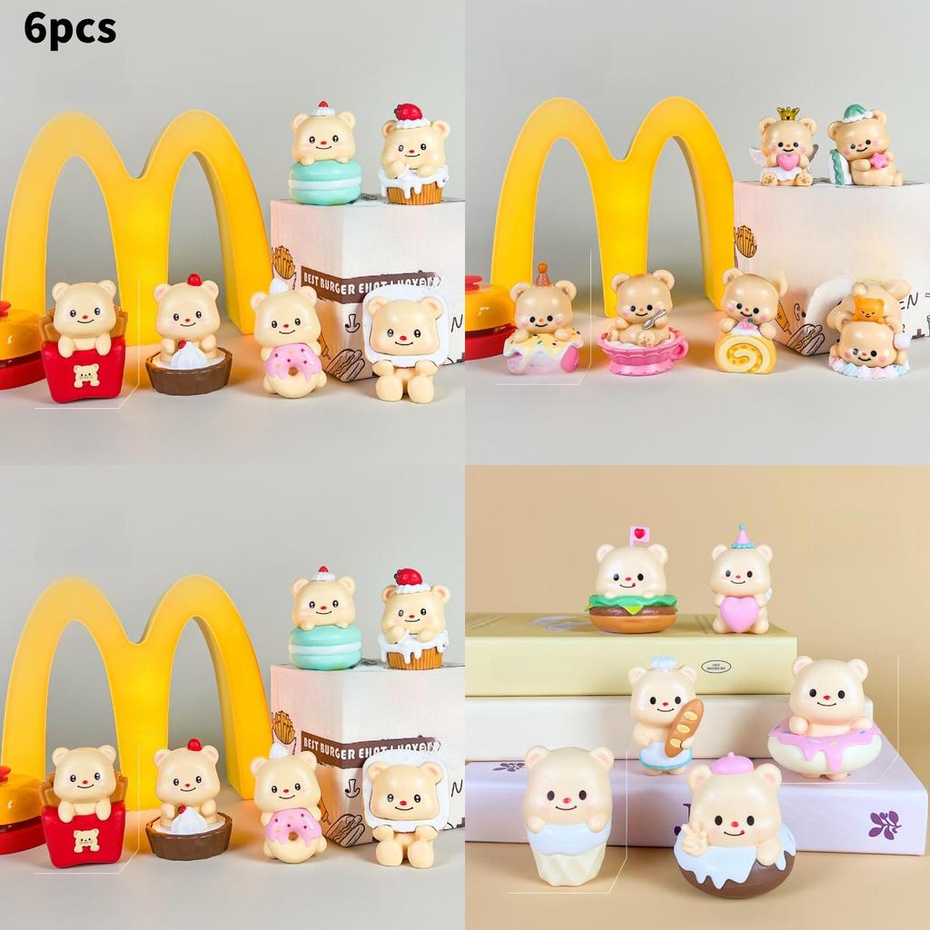 Butter Bear Cute Handicraft Pvc Figurine With Blind Box Packaging For Home Decor
