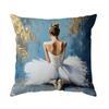 Home Decor Ballet Dancer Art Pillowcase for Home Decor Pattern Cushion Cover Suitable for Sofa Bedroom Car Pillow Cover