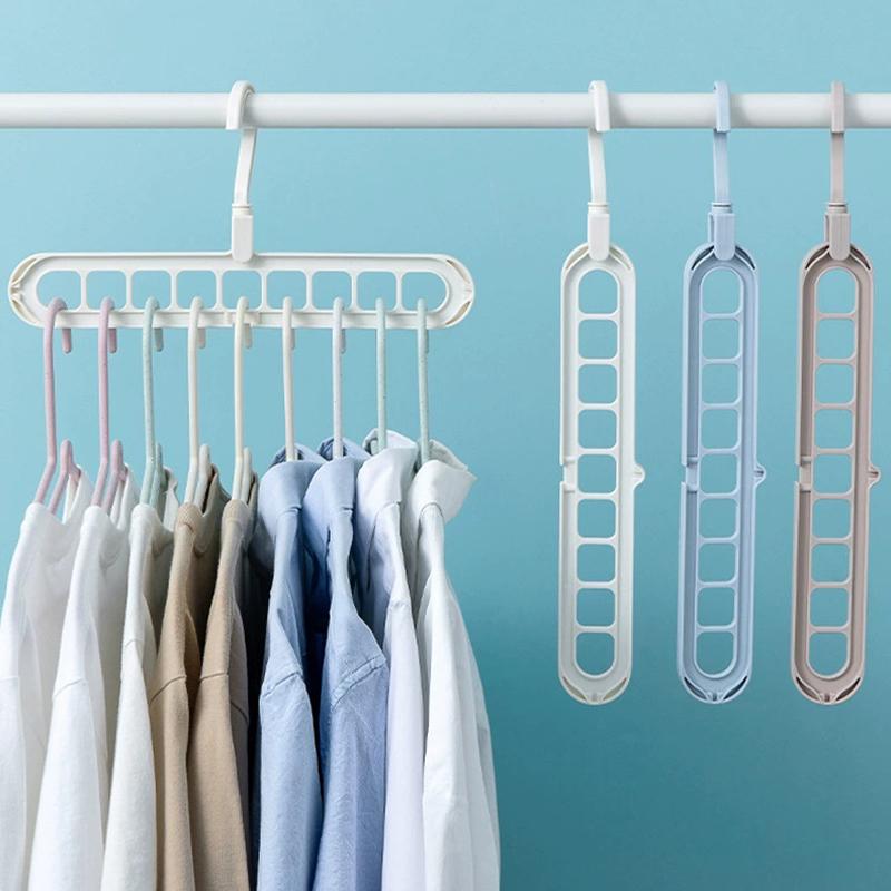 Magic Multi-port Support Hangers For Clothes Space Saving Drying Rack Multifunction Plastic Wardrobe Organizer Clothes Rack