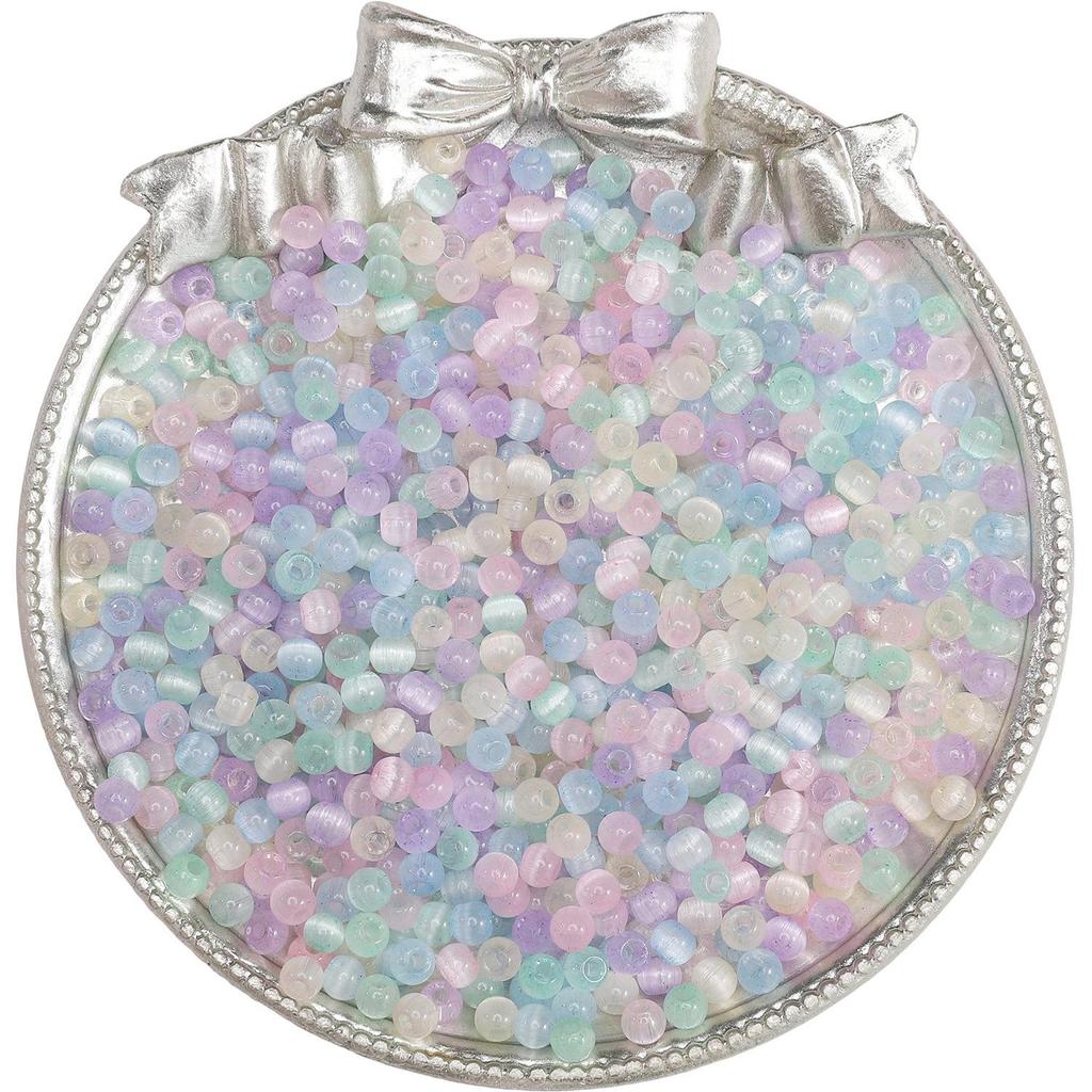 4mm High-Quality Glass Cat's Eye Seed Beads for Handmade DIY Jewelry and Accessories.