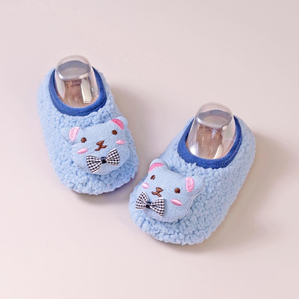 Cartoon Baby Socks Shoes Anti-slip Toddler Plush Floor Socks Cute Baby Walker Shoes Autumn Winter