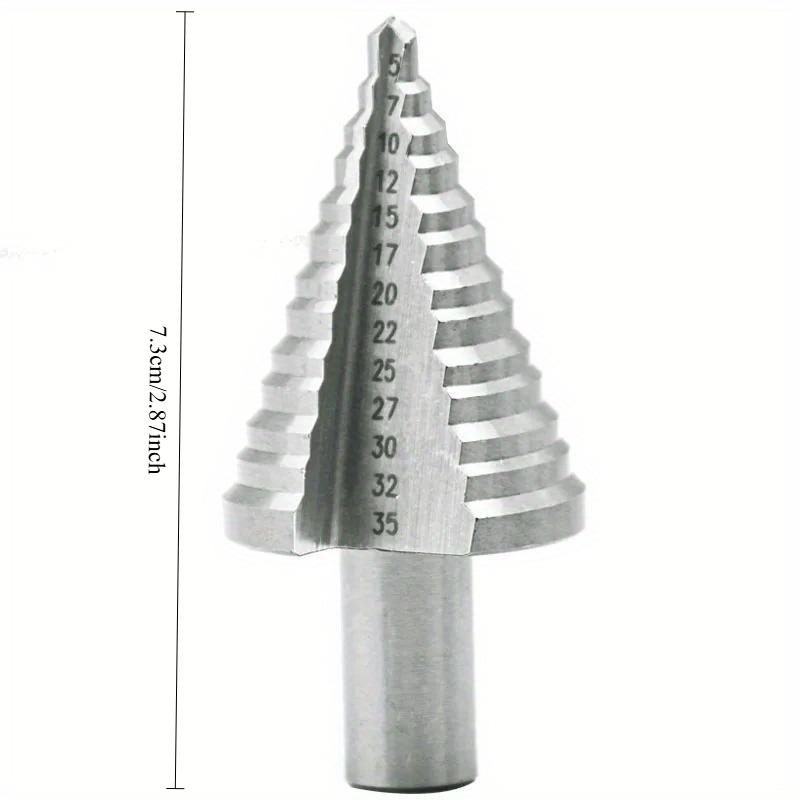 5-35MM High Speed Steel Step Drill Bit Wood Metal Drilling Bit HSS Power Tools Hole Cutter Industrial Reamer Tool Accessories