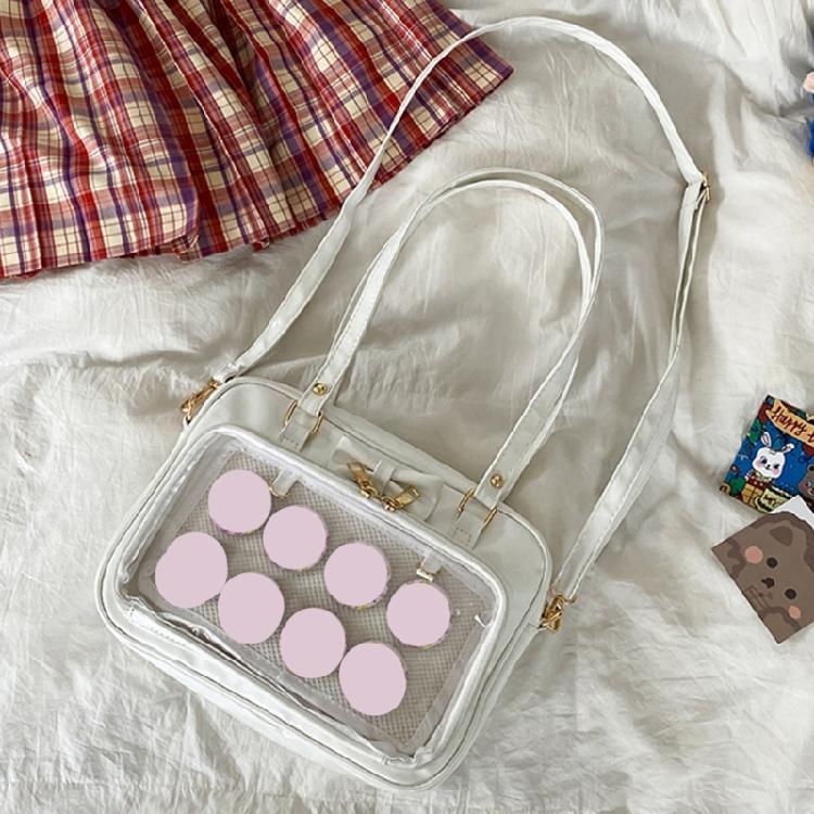 Damska Przezroczysta Torebka na Ramię DIY Ita Bag Dziewczęca Urocza Torebka Crossbody do Szkoły