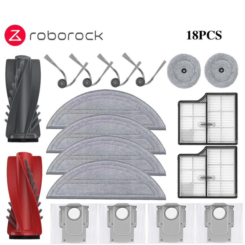 Roborock Saros 10/Roborock S9 MaxV Ultra Robot Vacuum Spare Parts Main Side Brushes Mop Cloths HEPA Filters Dust Bags Accessorie