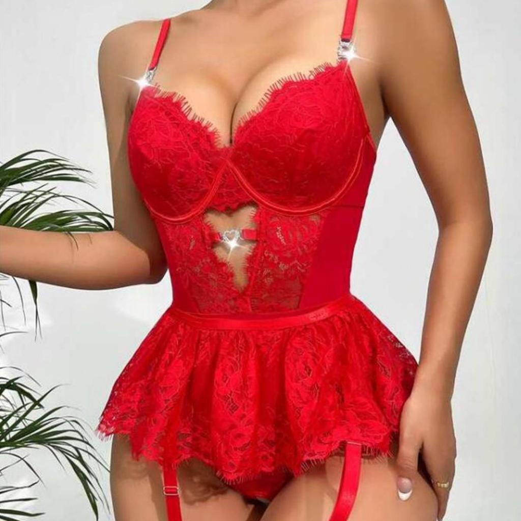 European & American Erotic Lace Garter Lingerie - Sexy Flirty Design