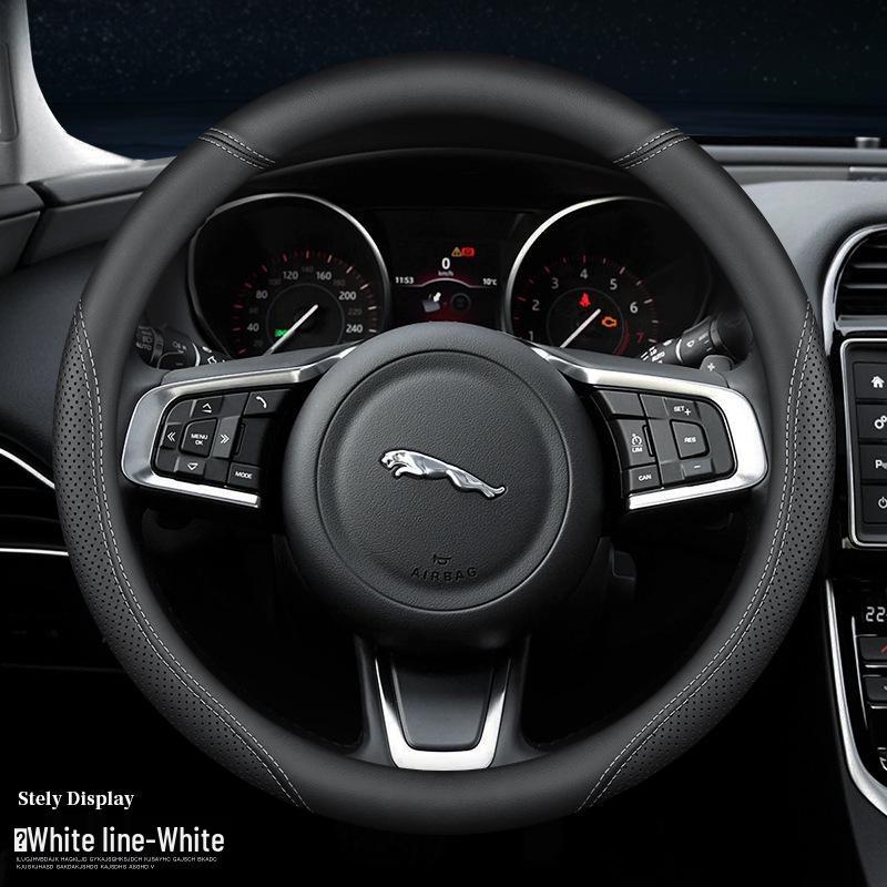 Capa de Volante Premium em Couro Genuíno para Jaguar XF F-PACE XEL XFL XJXE