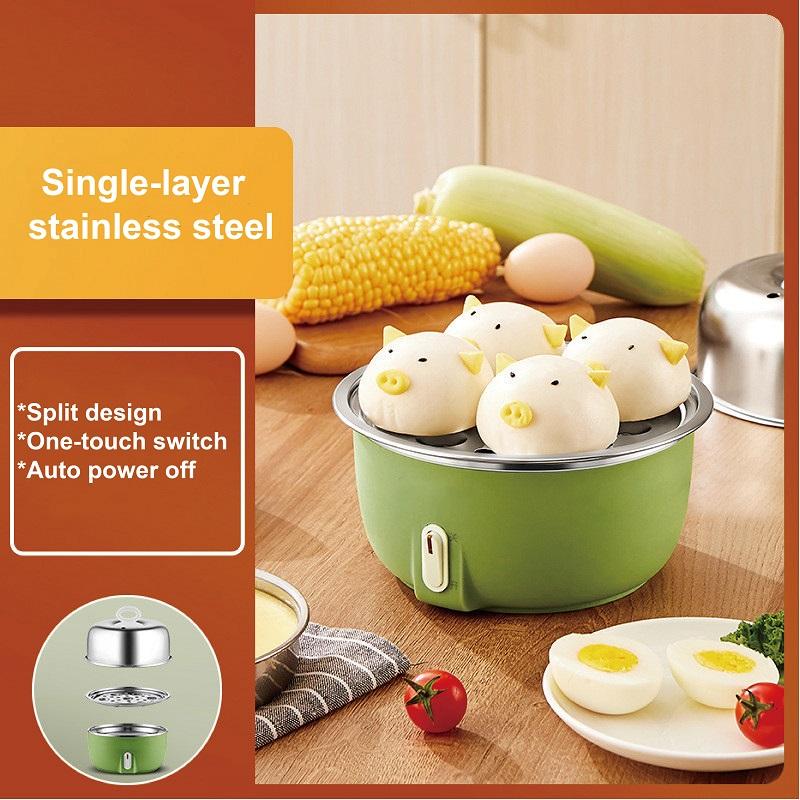 

220V Egg Cooker 304 Stainless Steel Breakfast Machine Home Multi-function Electric Steamer Suitable For Pasta/Coarse Mother EU имбирный