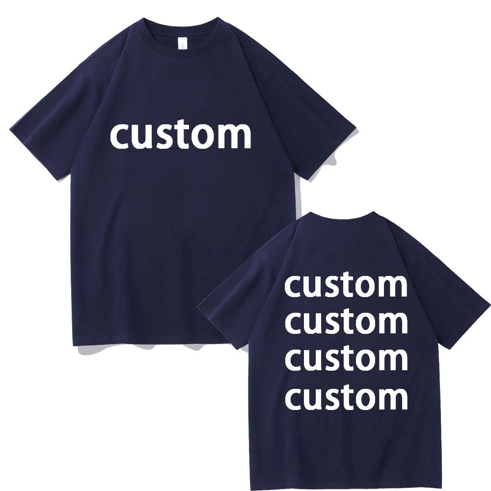 Fashion Brand Design Diy Custom Print T-shirts Men Women Hip Hop Rock Punk Vintage T Shirts Male Anime Casual Oversized Tshirt