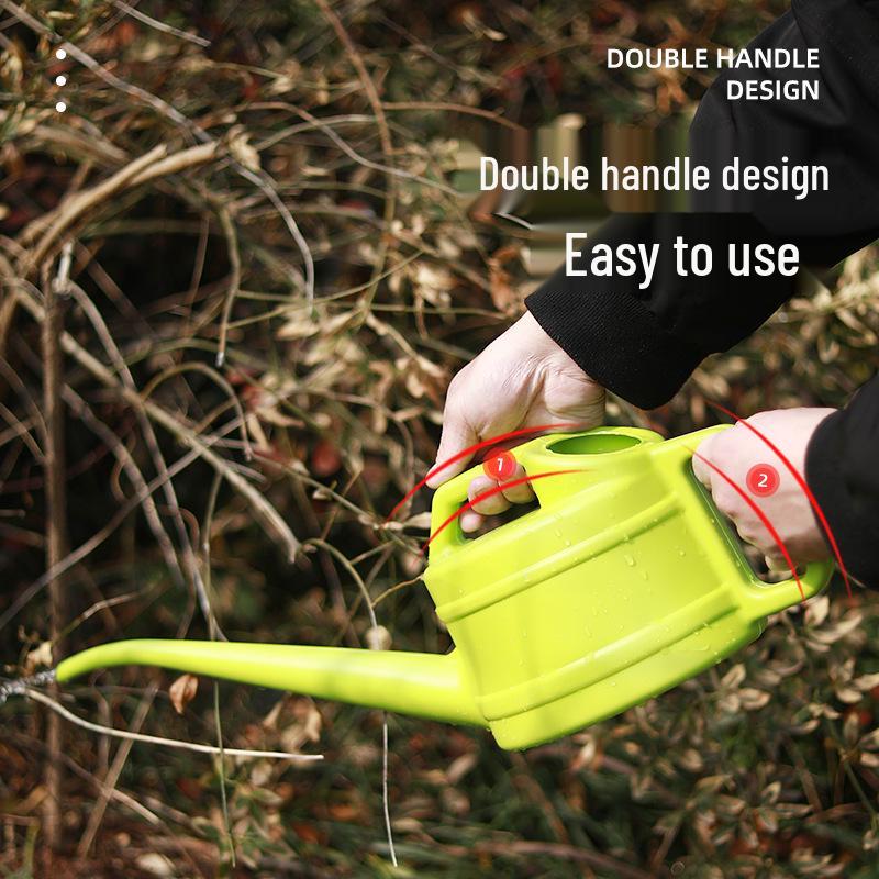 Creative Long Spout Plastic Watering Can with Sprinkler for Gardening