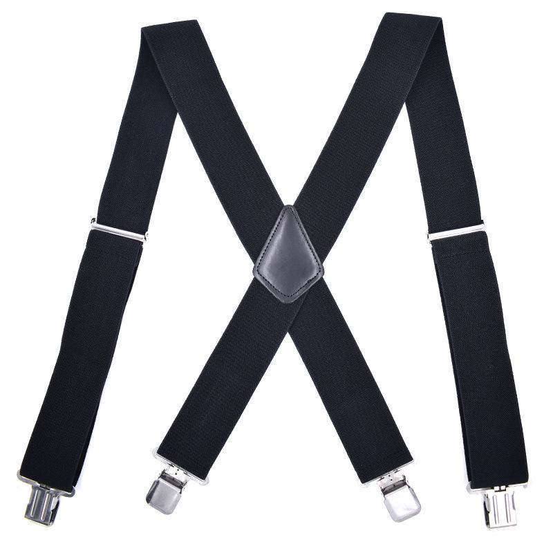

Man s Suspenders rave 4 Clips Braces Elastic Adjustable adult Suspensorio Bretelles Tirantes Casual Trousers ligas 5*120cm