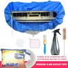 Large Air Conditioner Cleaning Cover Double Layer Thickening Wash Mounted Protective Dust Cleaner Bag Tightening Belt New