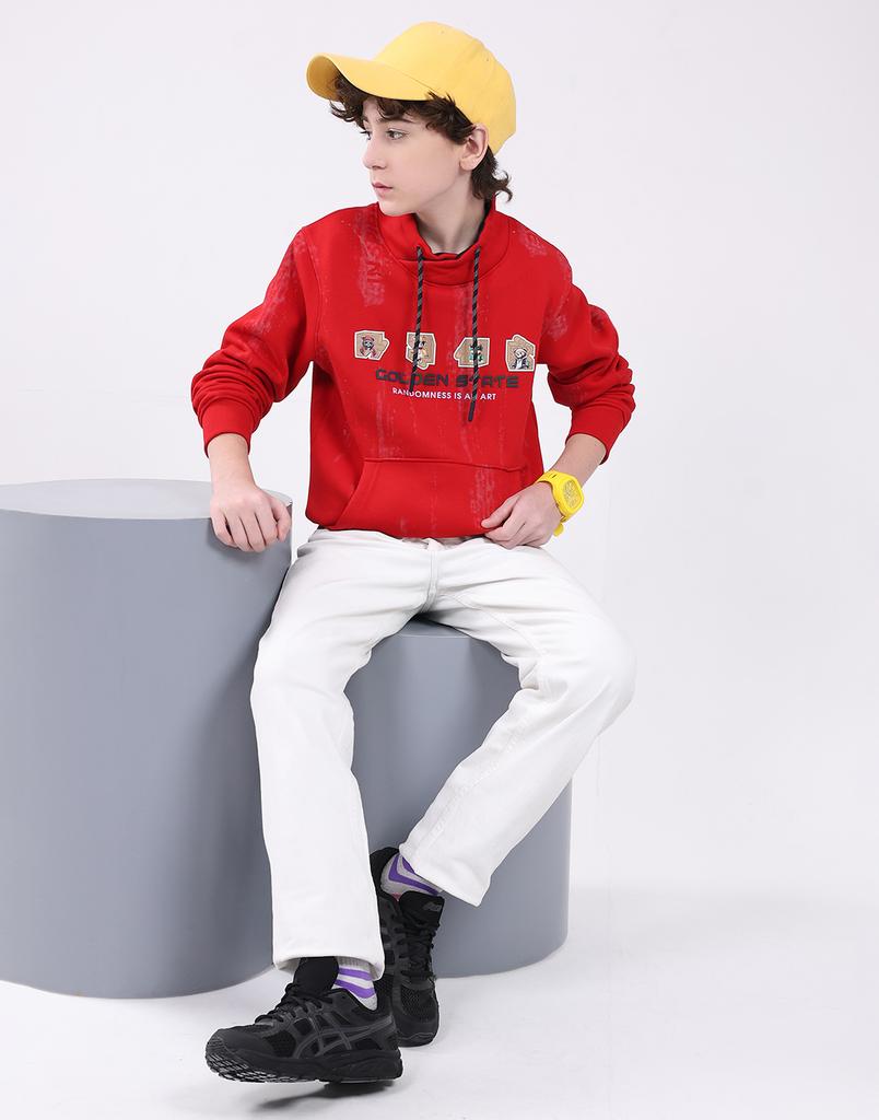 MONTE CARLO Boy's Mock Neck Full Sleeve Sweatshirt