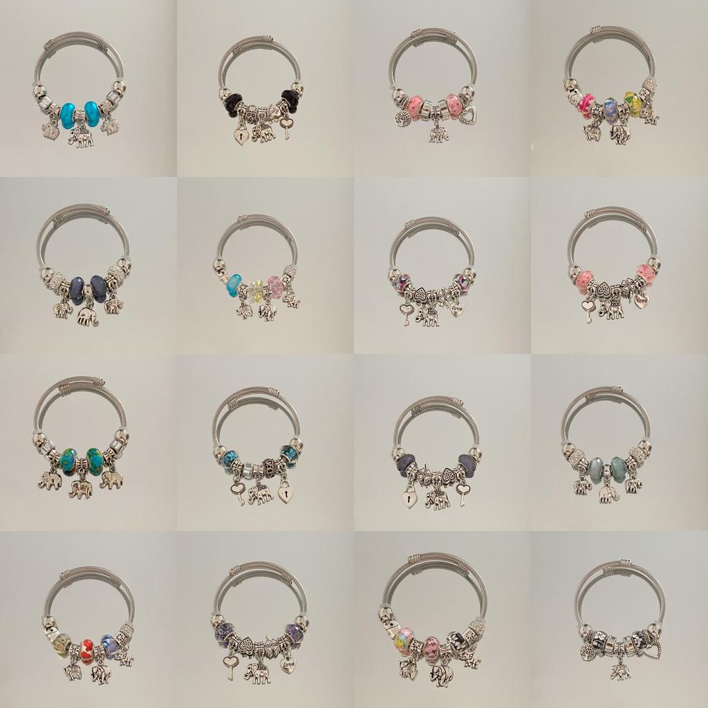 Modern Elephant Bead Bracelet With Stainless Steel Material For Fashion Casual Wear